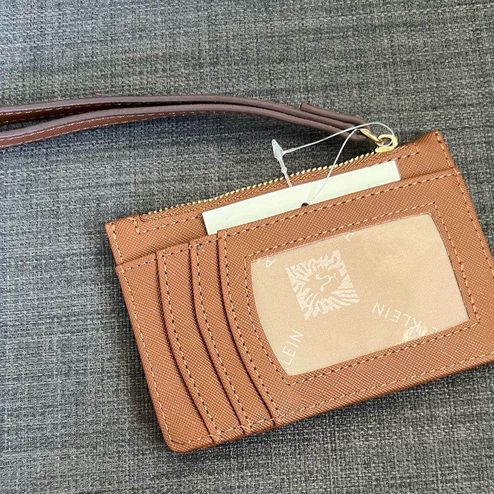 NWT ANNE KLEIN MINI ZIPPER WALLET WRISTLET CARD HOLDER - Picture 3 of 4